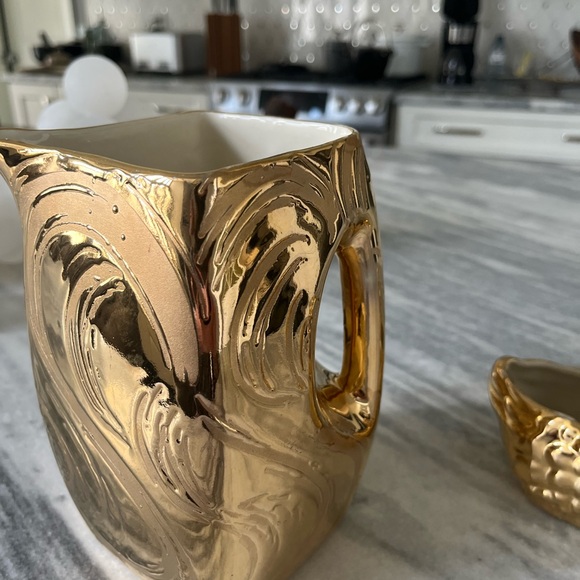 Vintage SWETYE  Salem  Golden gold, pitcher jug, and small swan with hat Chatzky - Picture 15 of 17